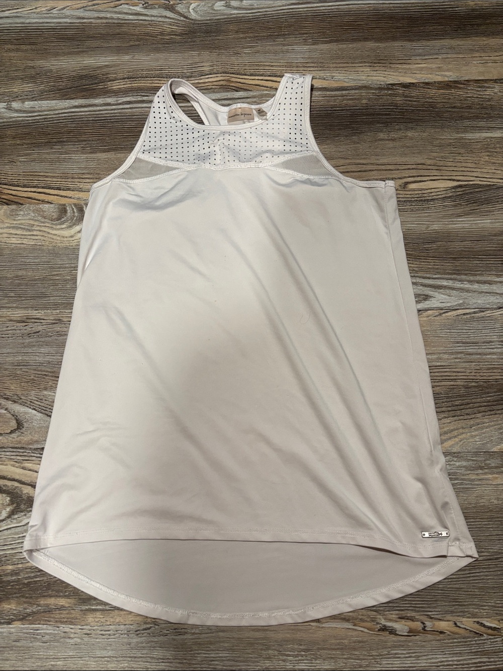 Nanette Lepore Light Pink Mesh Yoke Racerback Tank